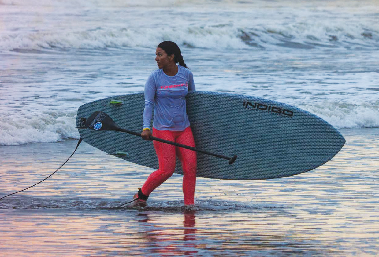 A paddleboard lifestyle brand developed from identity and product graphics through hands-on composite manufacturing and digital experience.